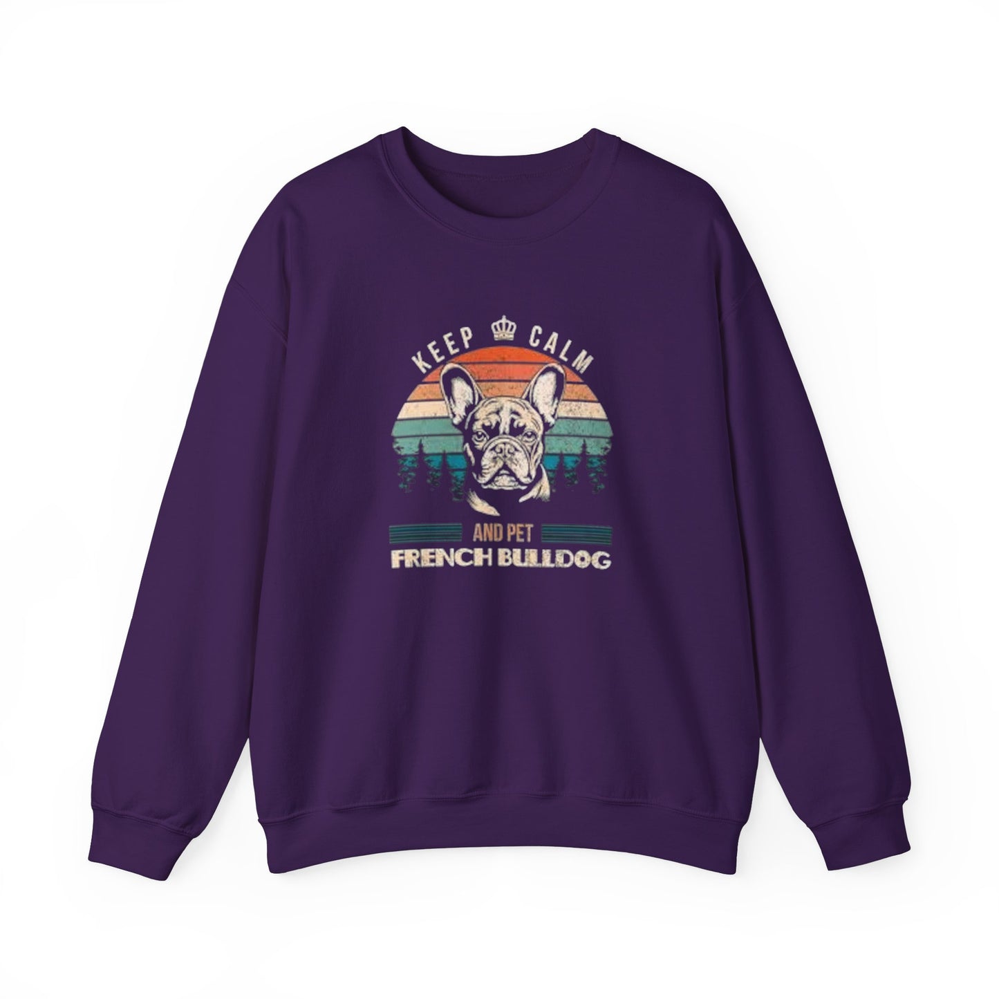 Keep Calm and Pet French Bulldog Unisex Sweatshirt