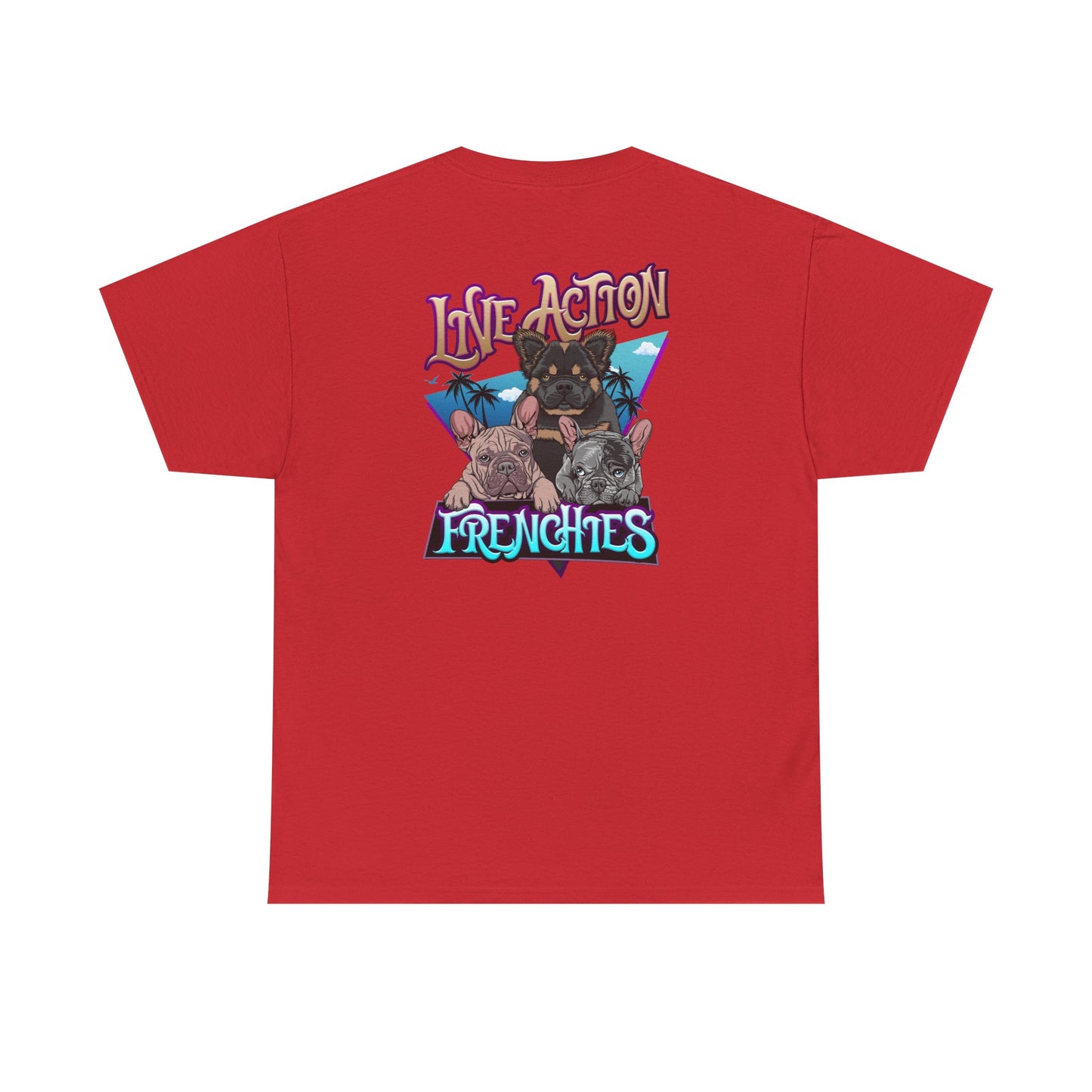 Fun Graphic Tee - 'Line Action Frenchies' Unisex T-Shirt