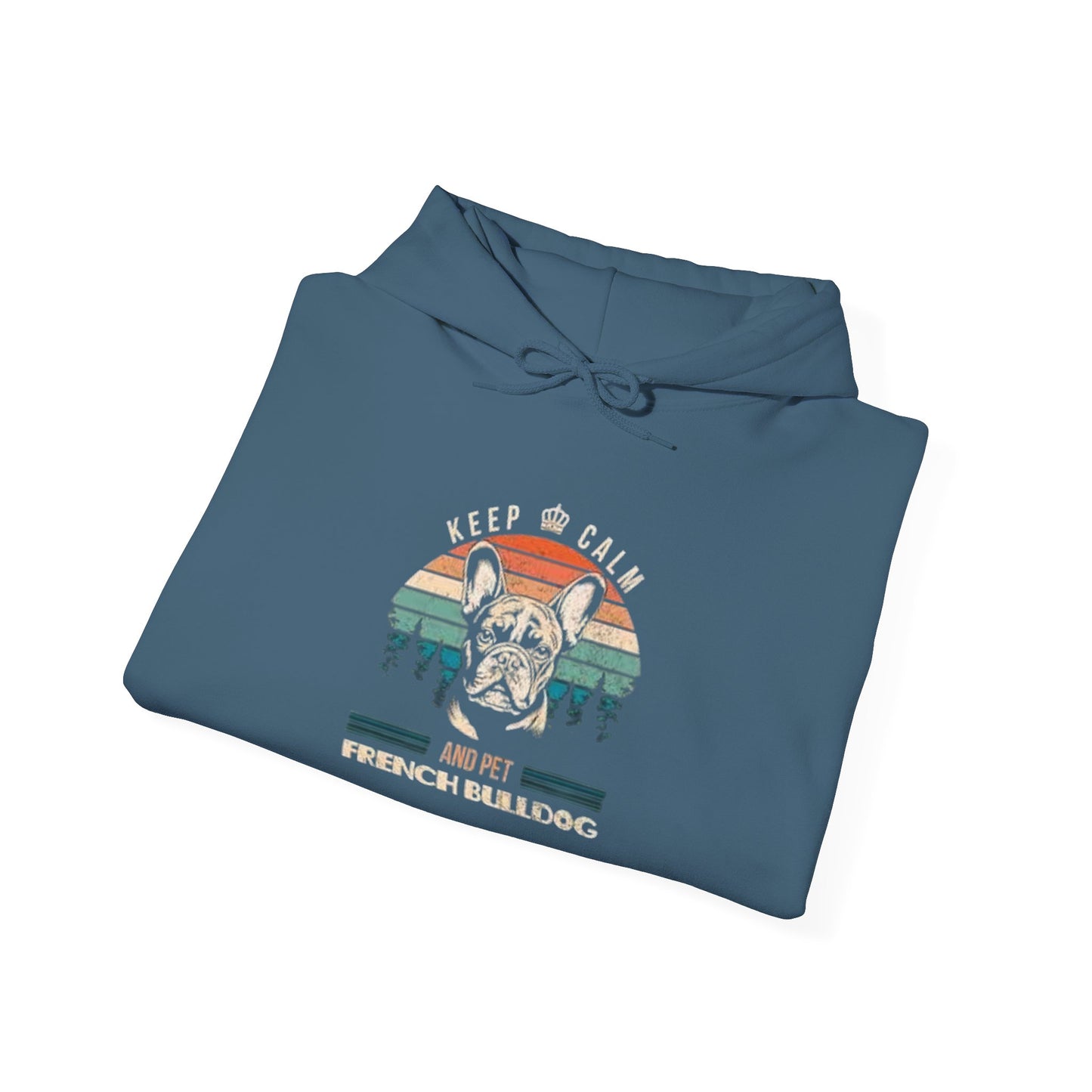 Keep Calm and Pet French Bulldog Unisex Hoodie
