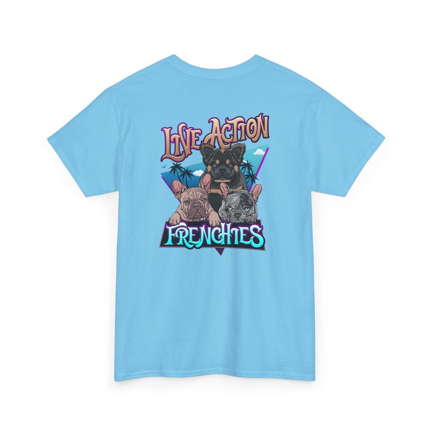 Fun Graphic Tee - 'Line Action Frenchies' Unisex T-Shirt