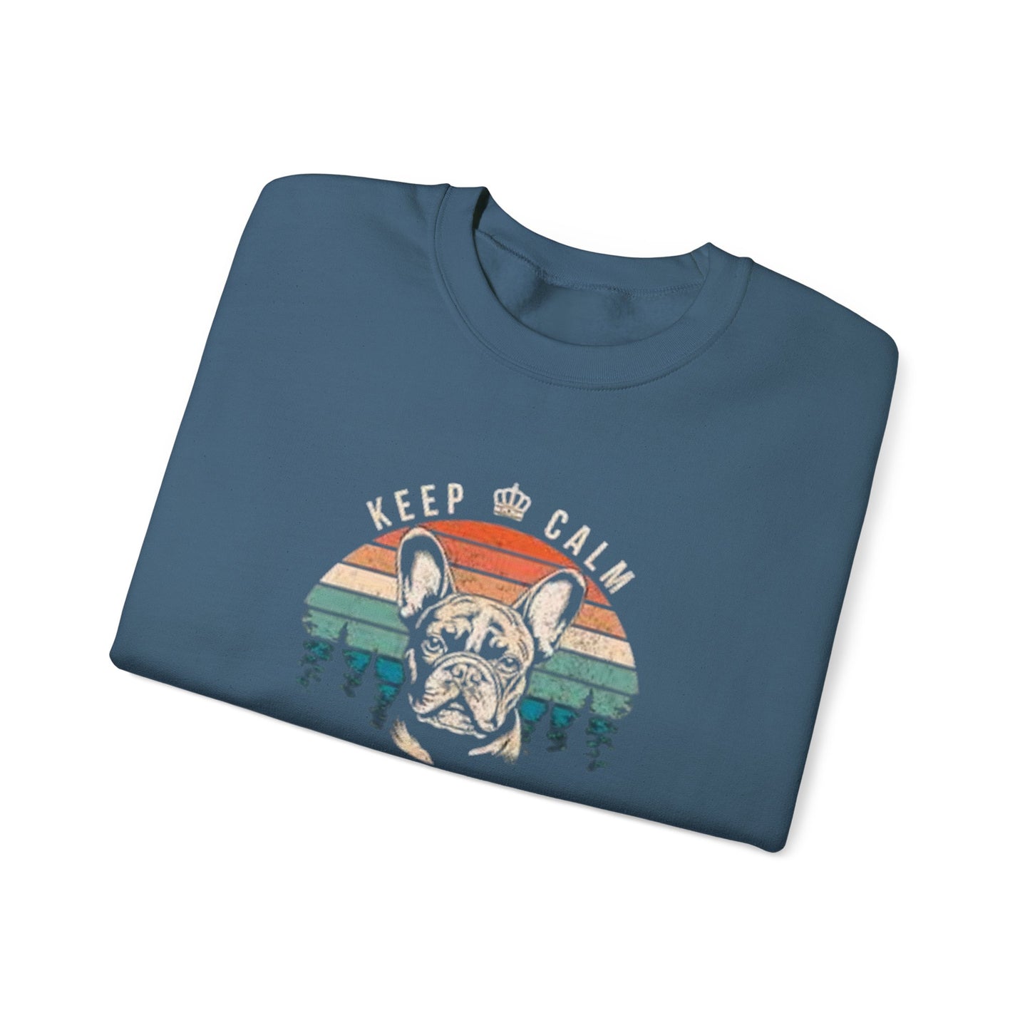 Keep Calm and Pet French Bulldog Unisex Sweatshirt