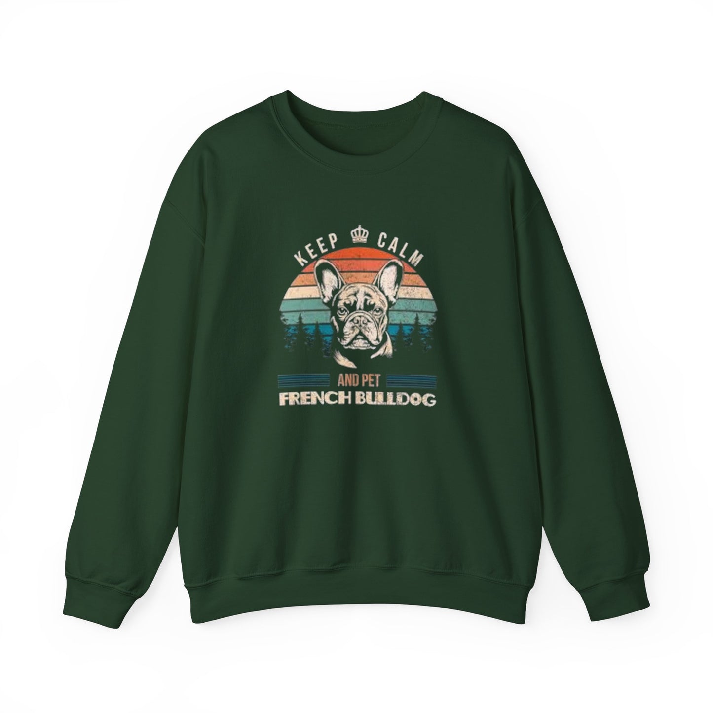 Keep Calm and Pet French Bulldog Unisex Sweatshirt
