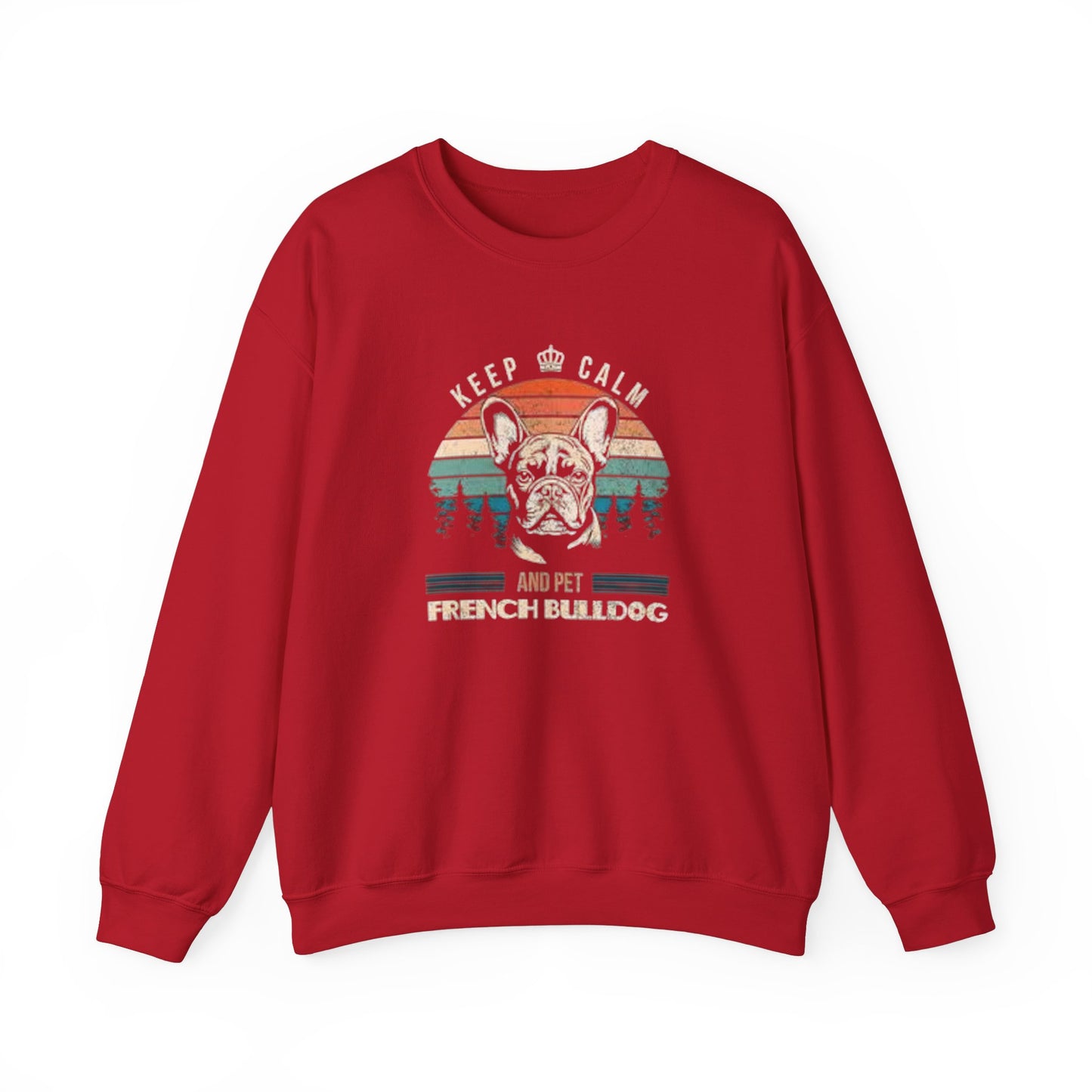 Keep Calm and Pet French Bulldog Unisex Sweatshirt