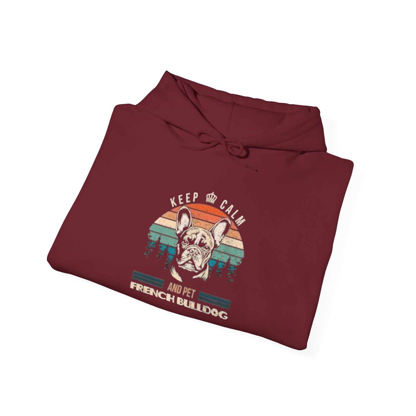 Keep Calm and Pet French Bulldog Unisex Hoodie