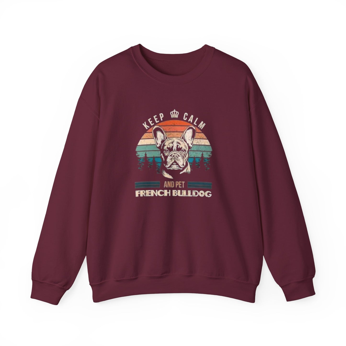 Keep Calm and Pet French Bulldog Unisex Sweatshirt