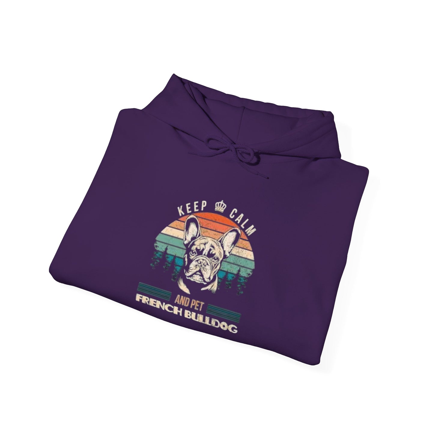 Keep Calm and Pet French Bulldog Unisex Hoodie