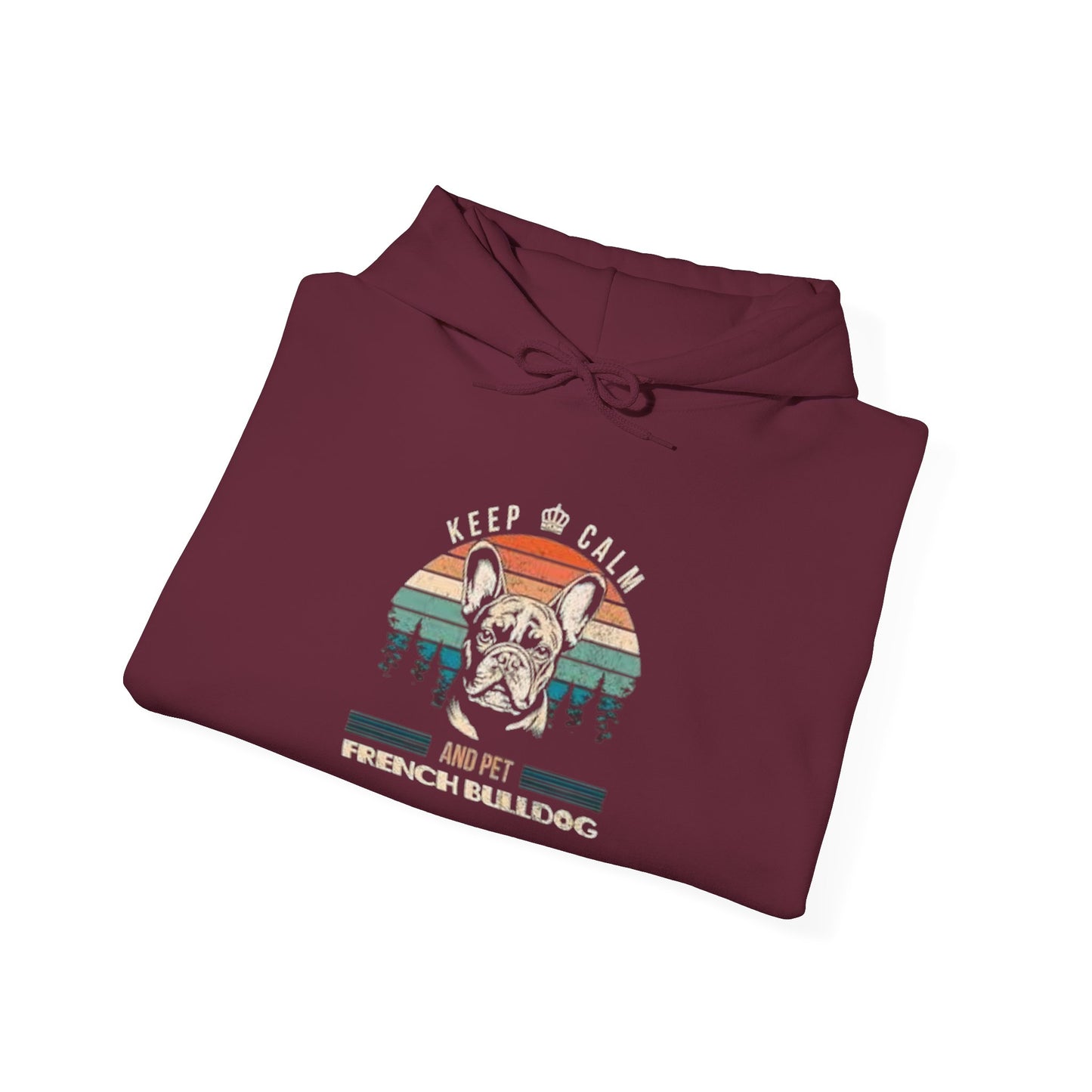 Keep Calm and Pet French Bulldog Unisex Hoodie