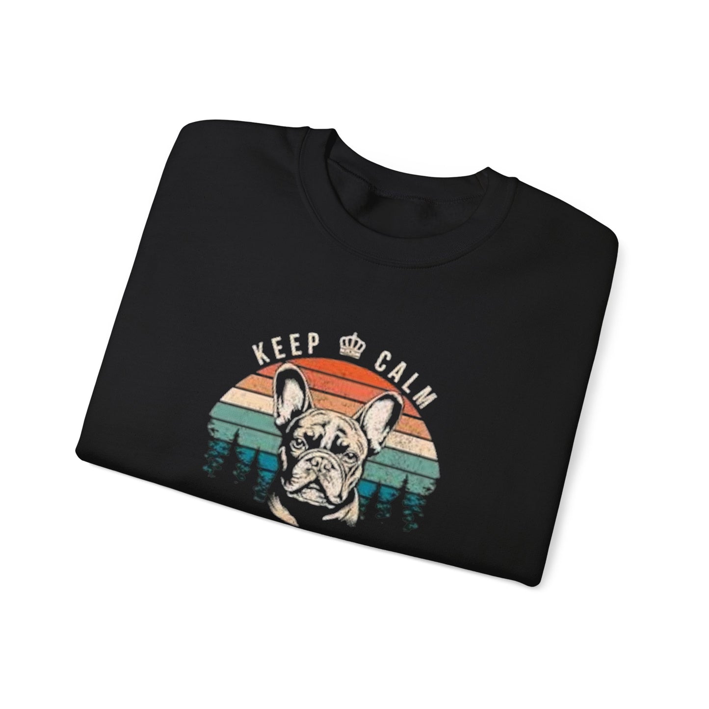 Keep Calm and Pet French Bulldog Unisex Sweatshirt
