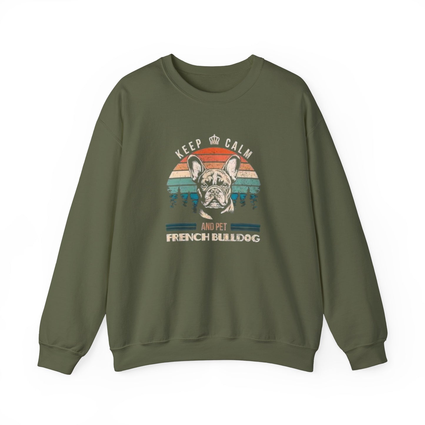 Keep Calm and Pet French Bulldog Unisex Sweatshirt