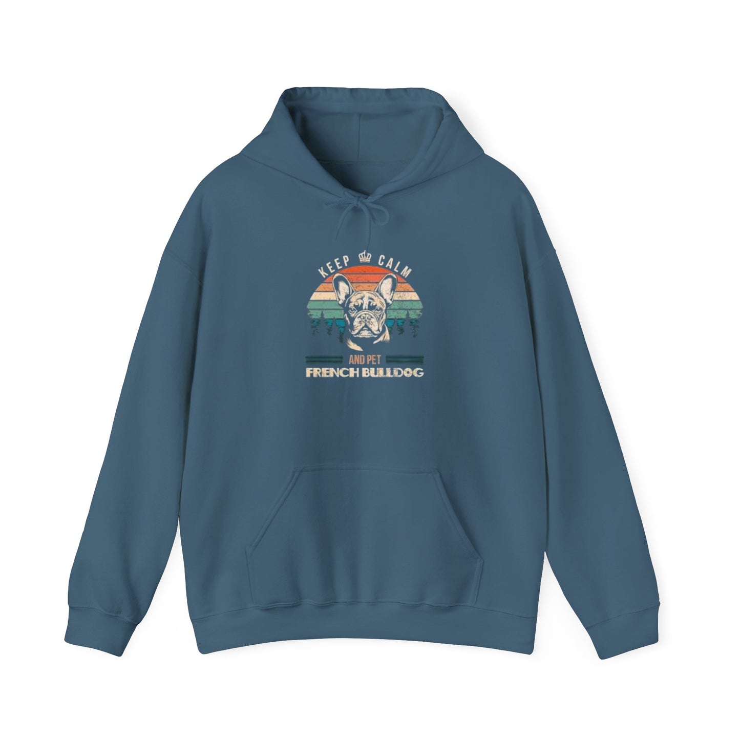Keep Calm and Pet French Bulldog Unisex Hoodie