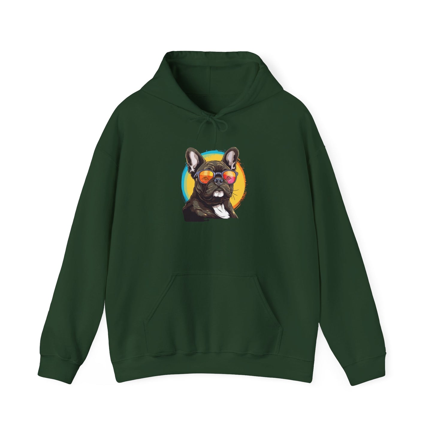 Cool French Bulldog Hoodie with Sunglasses – Unisex Hoodie