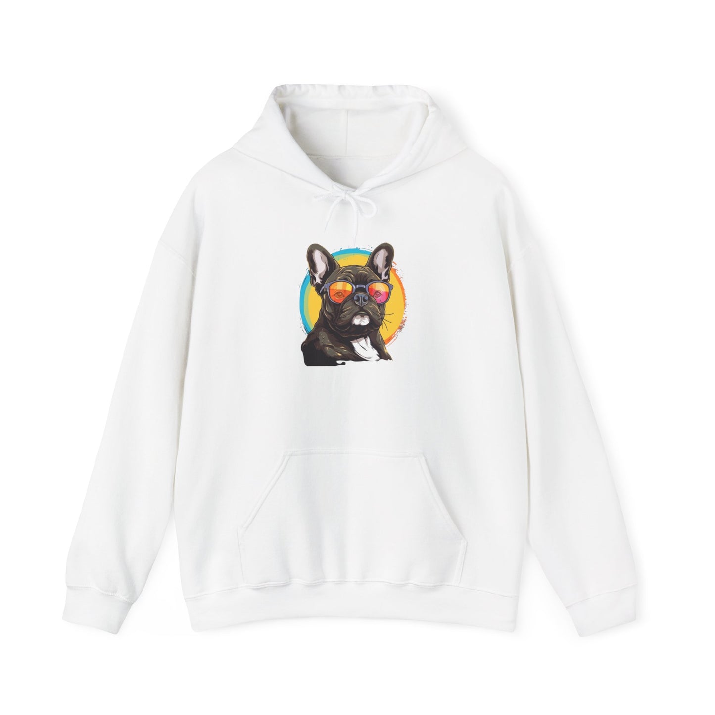 Cool French Bulldog Hoodie with Sunglasses – Unisex Hoodie