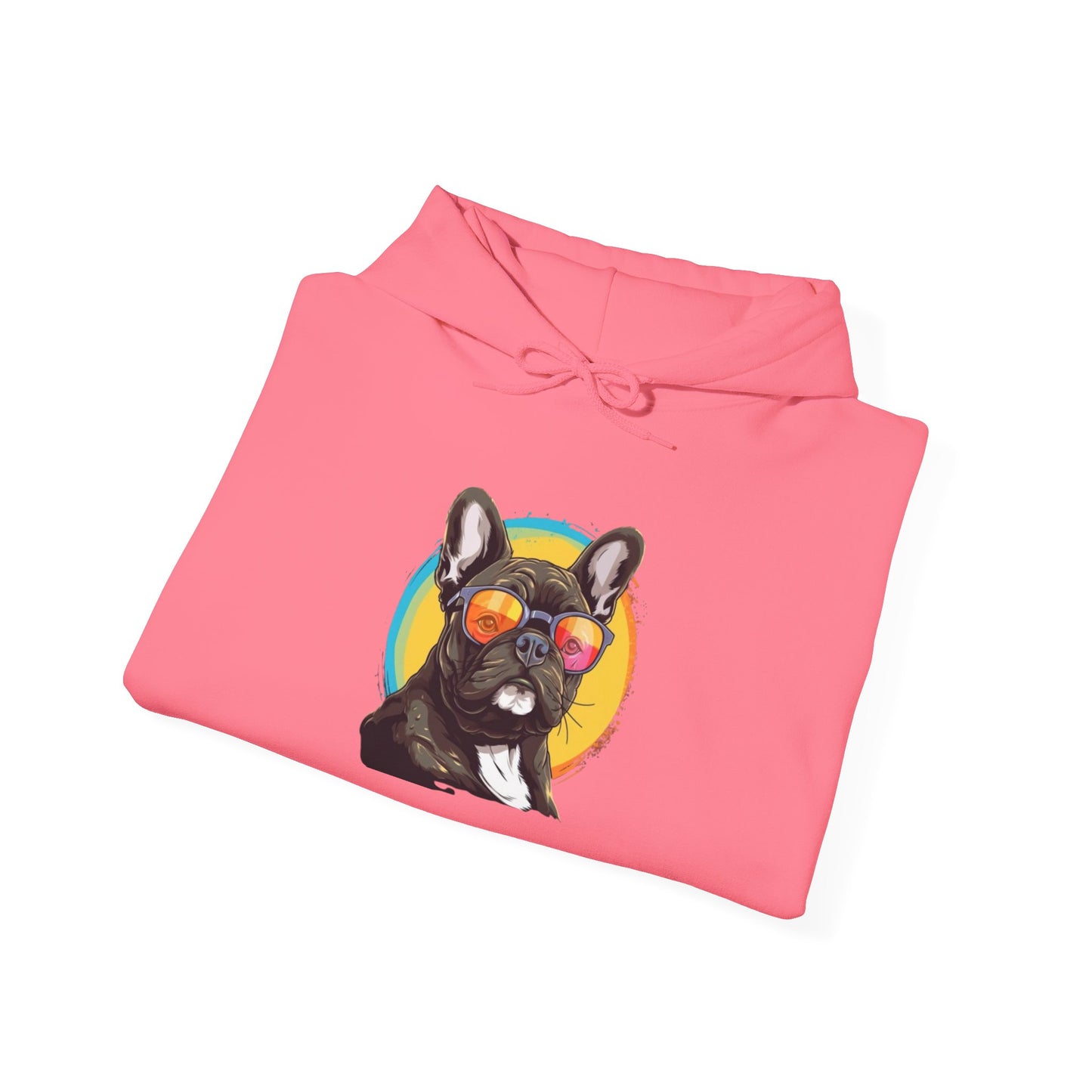 Cool French Bulldog Hoodie with Sunglasses – Unisex Hoodie