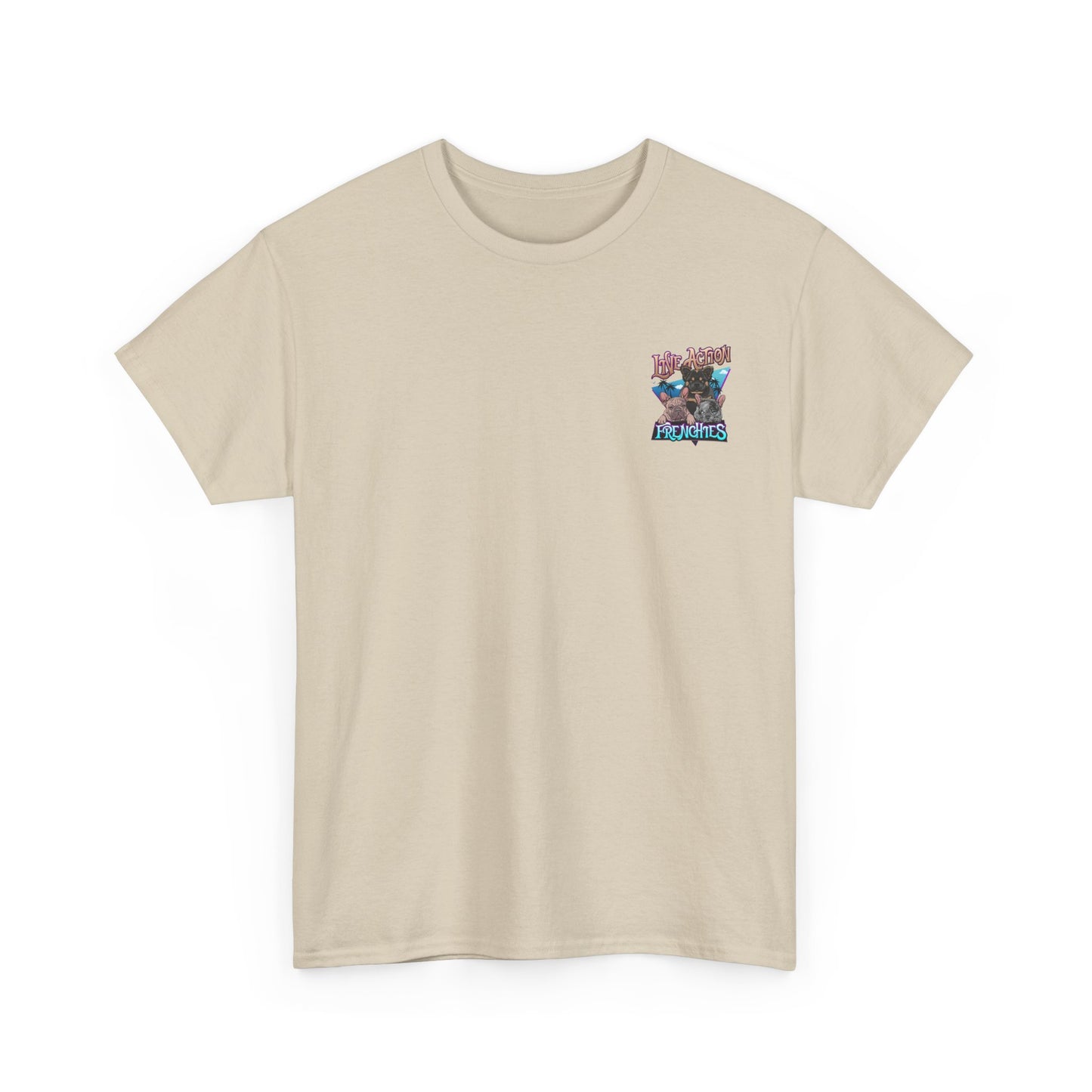 Fun Graphic Tee - 'Line Action Frenchies' Unisex T-Shirt