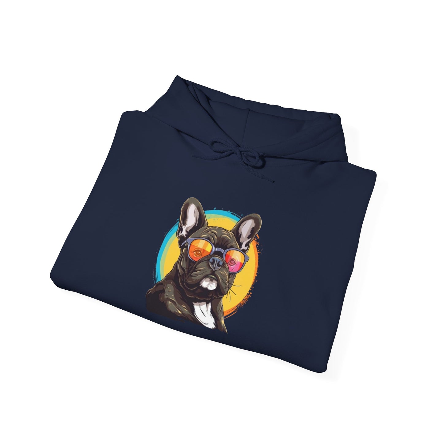 Cool French Bulldog Hoodie with Sunglasses – Unisex Hoodie