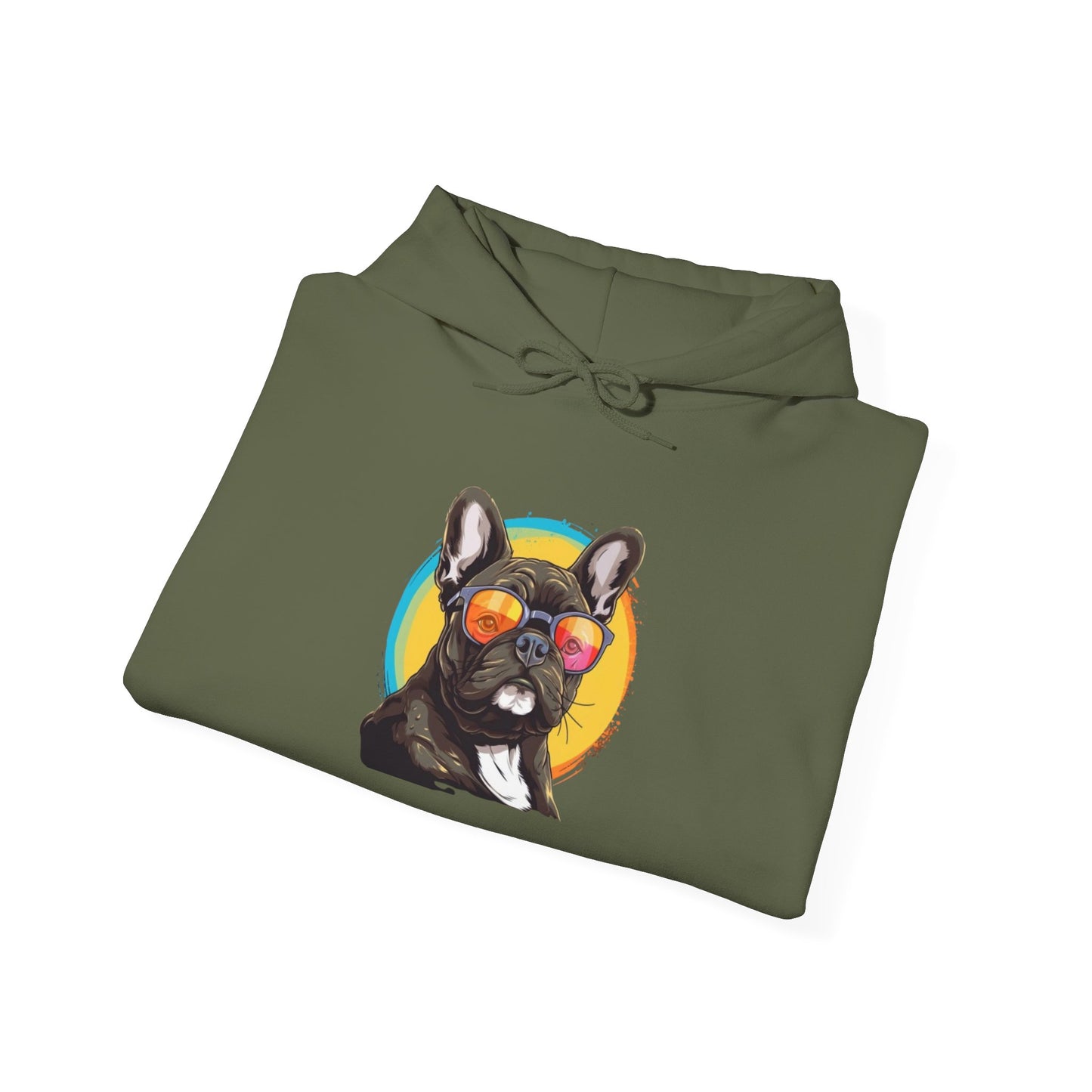 Cool French Bulldog Hoodie with Sunglasses – Unisex Hoodie