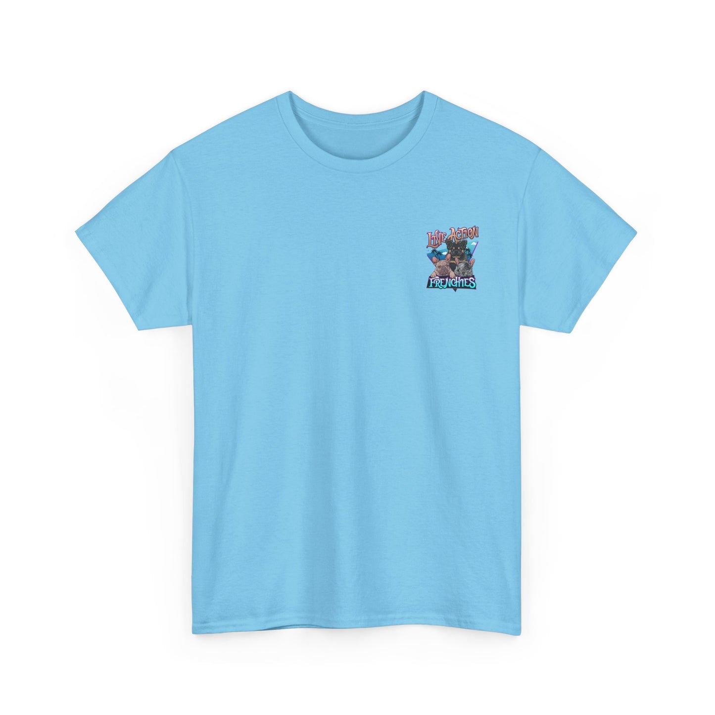 Fun Graphic Tee - 'Line Action Frenchies' Unisex T-Shirt