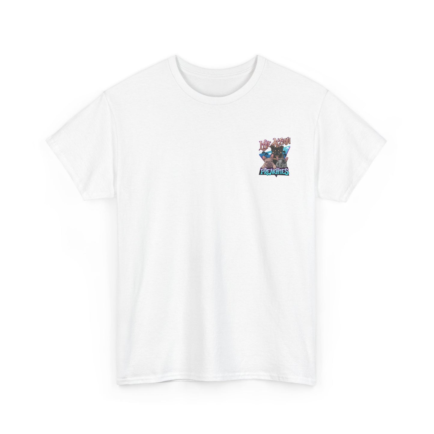 Fun Graphic Tee - 'Line Action Frenchies' Unisex T-Shirt