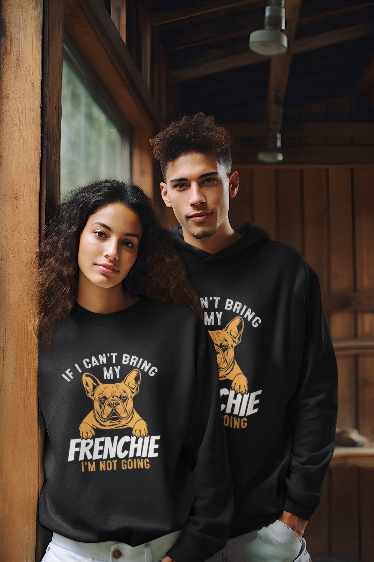 'If I Can't Bring My Frenchie, I'm Not Going' Unisex Hoodie