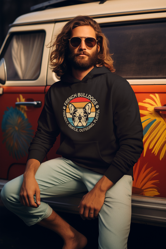 French Bulldog Vintage Vibe Unisex Hoodie