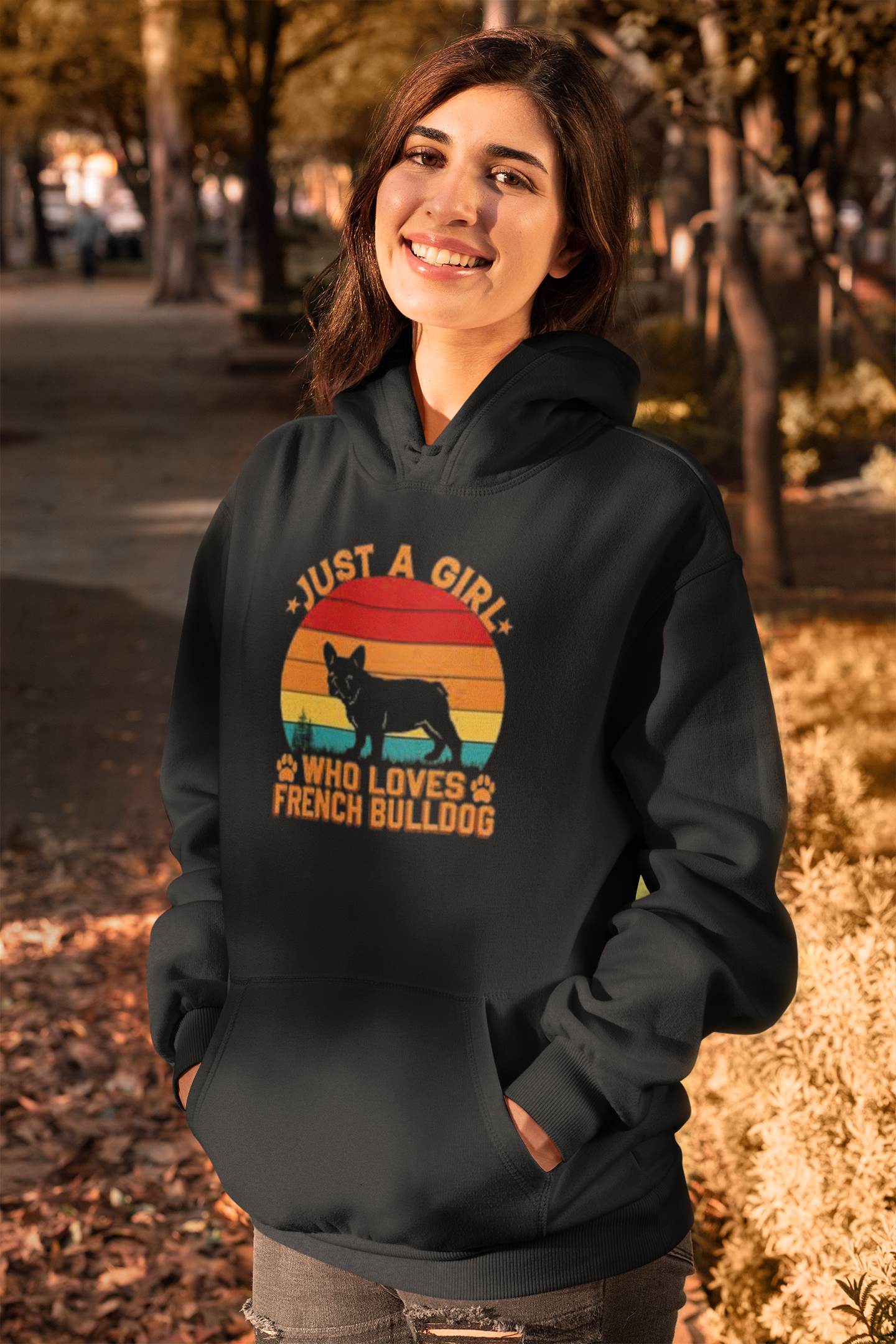 Just a Girl Who Loves French Bulldogs Unisex Hoodie