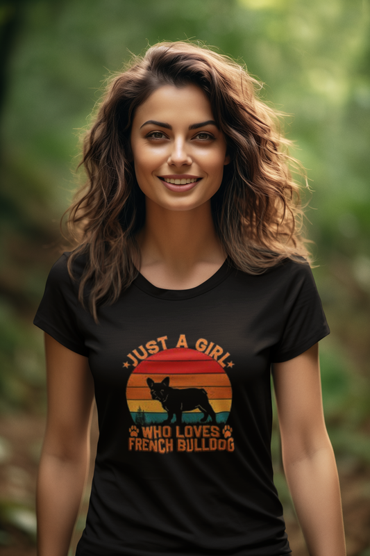 Just a Girl Who Loves French Bulldog Unisex Tee